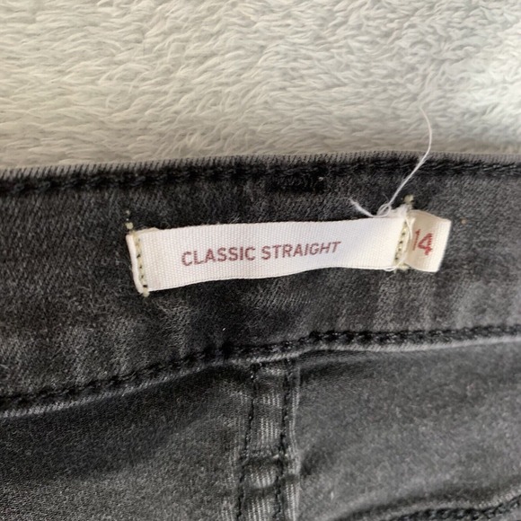 Levi's 14M Black Jeans High Rise Classic Straight womens 14M - Picture 3 of 9